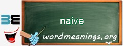 WordMeaning blackboard for naive